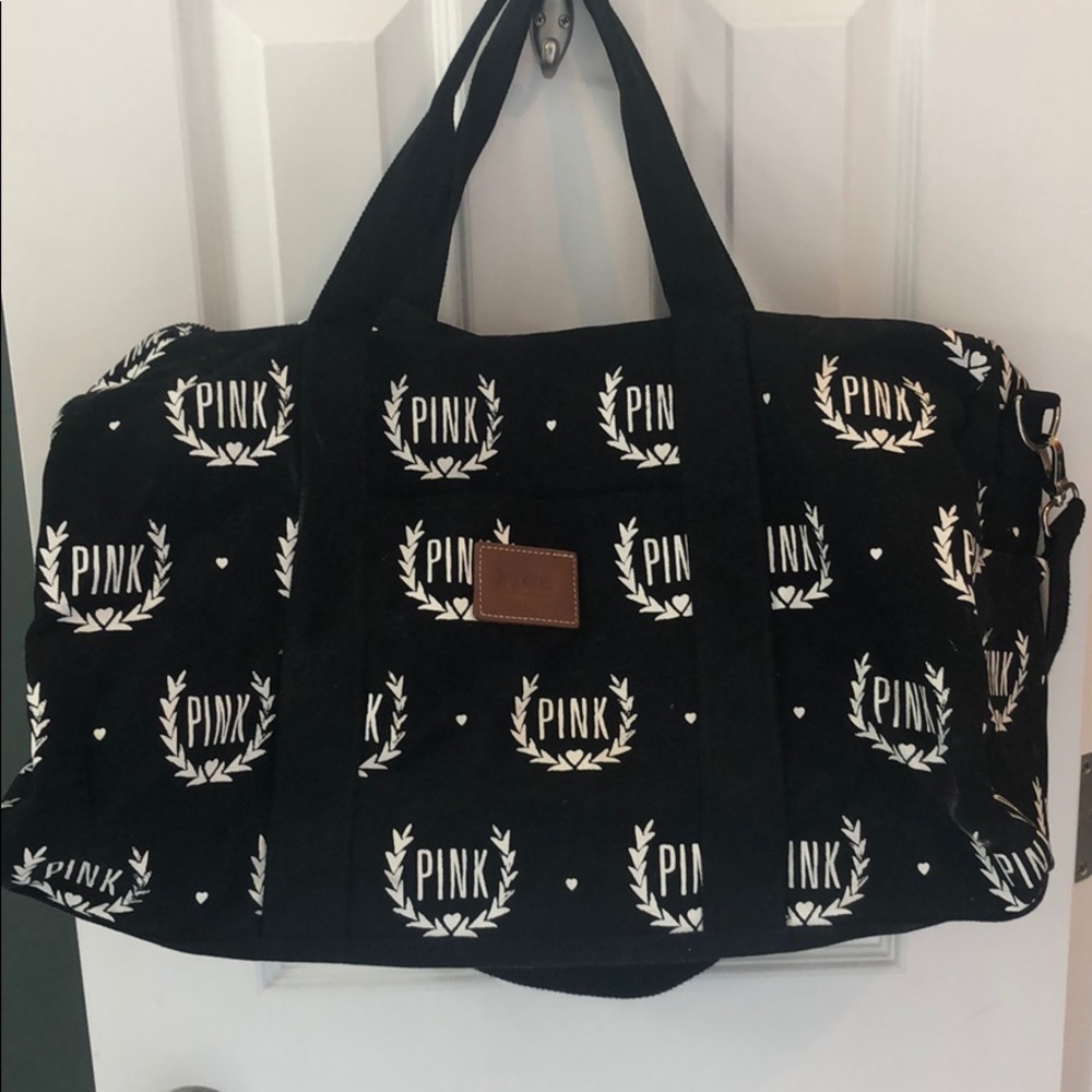 Victoria’s Secret PINK black and white duffle